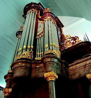 l'orgue de l'Eglise Wallonne de Leyde